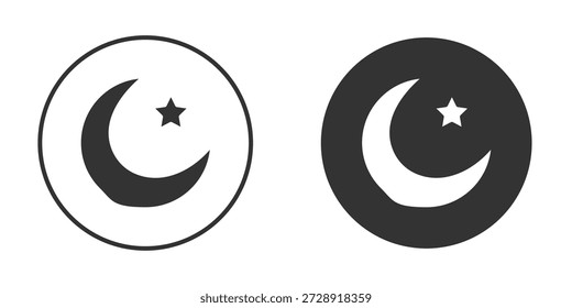 Mond- und Sternsymbol-Clipart, Vektorgrafik-Designs für Grafikprojekte
