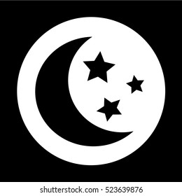 moon star icon illustration design