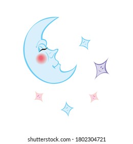 moon star icon isolated on a white background in EPS10
