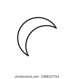 Moon and star icon.  Linear signs  For web apps and mobile.             