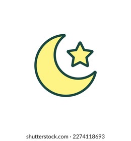 Mond und Sternsymbol Ramadan und Islamischer Oid