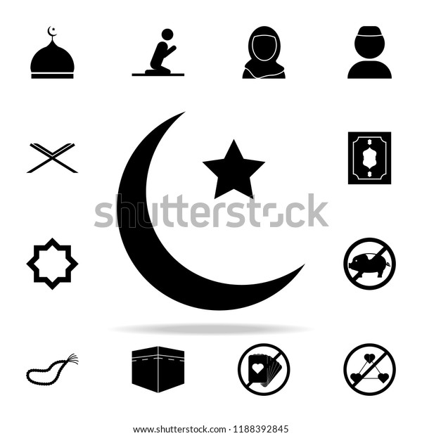 Moon and star icon. Religion icons universal set\
for web and mobile