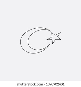 moon star icon sign signifier vector