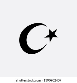 moon star icon sign signifier vector