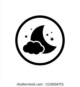 Moon star icon in trendy flat style isolated on background. Moon star icon page symbol for your web site design logo, app, UI. Vector EPS10