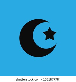 moon and star icon vector