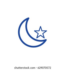 moon star icon vector