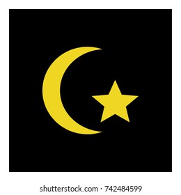 moon star icon vector