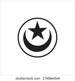 moon star icon vector design template