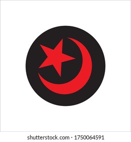 moon star icon vector design template