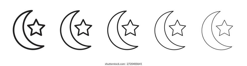 Mond- und Sternsymbol, Vektordesign-Element, Vektor eps 10