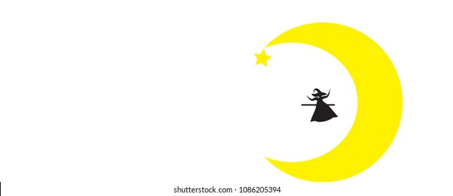 Moon and star icon Vector Illustration on the white background.
