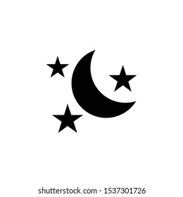 Moon and Star Icon Vector Illustration