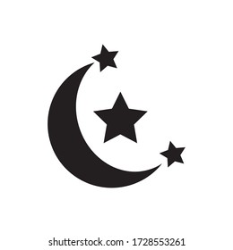 Moon And Star Icon Vector Illustration