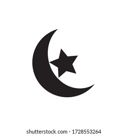 Moon And Star Icon Vector Illustration