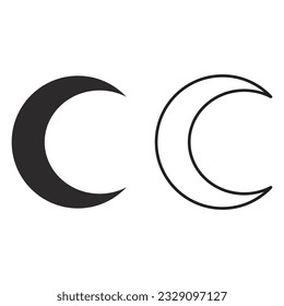 Moon and star icon vector illustration