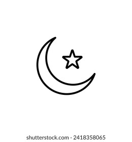 Mond ein Sternsymbol. Vektorgrafik.