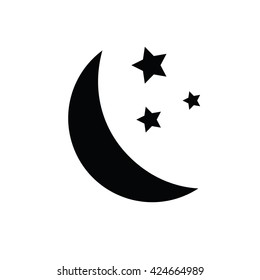 Moon star icon. Vector illustration