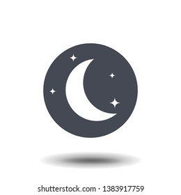 moon star icon vector. Modern simple icon style for graphic and web design, logo. EPS10