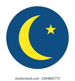The moon and star icons. design vector. 