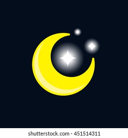 moon star icon.vector illustration  