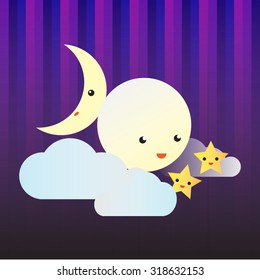 Moon and Star illustration