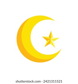 Moon and Star Islamic Vector Design