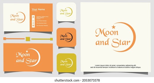 moon and star logo design