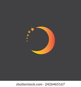 Moon star logo design for templates