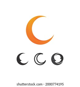 Moon und Star-Logo-Symbol für das Design abstrakter Filme Vektorgrafik-Vorlagendesign