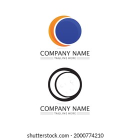 moon and star logo icon sky orbit design abstract film icon vector illustration template design
