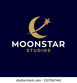 Moon and Star Logo Template - Vector 