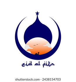 moon and star mosque logo