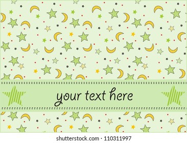 moon star with on invitation card