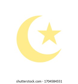 Mondstar Ramadan Symbol. Einfache Vektorillustration von Symbolen für i und ux, Website oder mobile Anwendungen