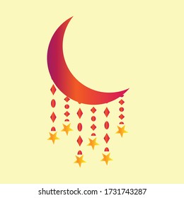 moon and star sign icon logo vector illustration