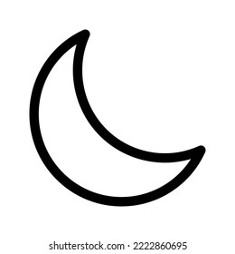 Moon and Star silhouette glyph solid Icon with Glyph Style color editable