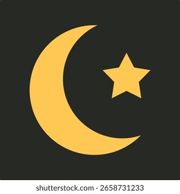 Lua e estrela na moda vetor importante vetor Ilustração design bonito colorido background.eps