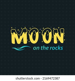 Moon Star typography creative modern premium business logo design vector template 

