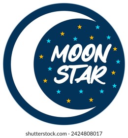 Moon Star V104 Patch Streetwear, Urban, Luxury, Modern Design Patch Commercial Use