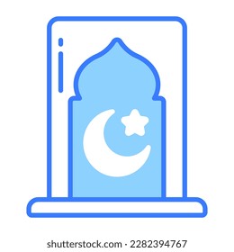 Moon and star vector design in modern and trendy style, easy to use