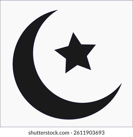 moon and star vector desing in white back ground 