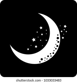 moon and star vector icon 