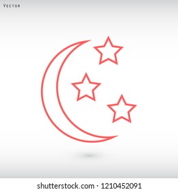 moon star vector icon eps 10