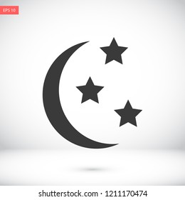 moon star vector icon eps 10