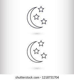 moon star vector icon eps 10