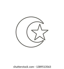 Moon and star vector icon. Simple element illustration from map and navigation concept. Moon and star vector icon. Real estate concept vector illustration.
