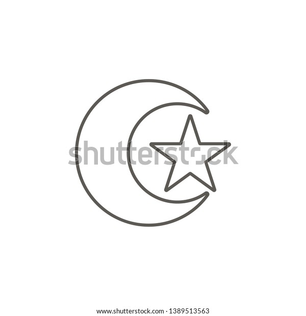 Moon and star vector icon. Simple\
element illustration from map and navigation concept. Moon and star\
vector icon. Real estate concept vector\
illustration.