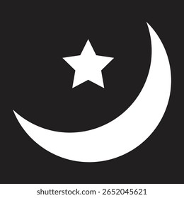 moon and star vector illustration