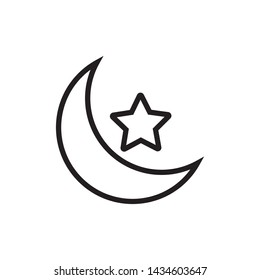 moon and star vector illustration template